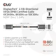 Кабель Club 3D Displayport v2.1 [VESA Certified] 8K@60Hz, 4K@240Hz 80Gbps 1.2м чорний (CAC-1091) - зображення 4