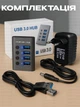 USB HUB 3.0 c дополнительным питанием, 4 USB порта - USB-хаб с блоком питания 12V3A(36W), алюминиевый корпус (700171) - изображение 2