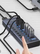 USB HUB 3.0 c дополнительным питанием, 4 USB порта - USB-хаб с блоком питания 12V3A(36W), алюминиевый корпус (700171) - изображение 7