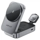 Бездротовий зарядний пристрій ACEFAST E22 Desktop 3-in-1 Wireless Charging holder Metal Gray (6974316284079) - зображення 1