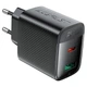 Мережевий зарядний пристрій ACEFAST A106 PD45W GaN (USB-C+USB-A) charger (EU) Black (6974316284031) - зображення 3