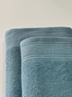 Комплект махровых полотенец Легкий Бриз от Ideal Textile 70х140 и 50х90 см 450 г\м2 лазурный - изображение 8