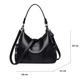 Містка практична містка жіноча сумка cross-body Spac-580 чорна - изображение 2