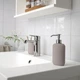 Керамический дозатор для жидкого мыла IKEA EKOLN бежевый диспенсер для мыла 300 мл каменная керамика - изображение 4