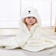 Детское полотенце уголок с капюшоном Baby Towel Мишка 80x80 см белое для купания младенцев, мальчика, девочки - изображение 2