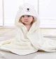 Детское полотенце уголок с капюшоном Baby Towel Мишка 80x80 см белое для купания младенцев, мальчика, девочки - изображение 3