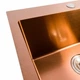 Кухонне миття Platinum з нержавіючої сталі з покриттям PVD квадратної форми Handmade PVD мідь 500x500x220 - зображення 7