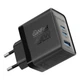 Сетевое зарядное устройство Promate PowerPort-45W, 2хUSB-C PD, USB-A Black (powerport-45.black) - изображение 1