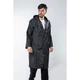 Плащ дождевик с капюшоном для взрослых Black водонепроницаемое пончо для мужчин /женщин с защитой от дождя и ветра, черный (103301059) - изображение 9