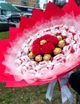 Букет из конфет Raffaello и Ferrero Rocher красный (b28002) - изображение 3