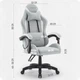 Ігрове крісло CABRO C500 Fabric Grey white сірий - білий - изображение 10