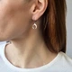 Серебряные серьги сережки с Подвеской Лунница без камней серебро 925 пробы Родированное 53273р 2.30г - изображение 5