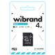 Карта памяти microSDHC Wibrand 4Gb class 4 + adapter SD, Black - изображение 2
