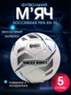 М'яч футбольний професійний ручне прошиття PU SOCCERMAX FIFA EN-10 №5 (PU, біло-чорний) - зображення 1