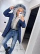 Fashions • Куртка женская зимняя Софи Fashions 52 синий (№1876-мк) - изображение 8