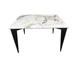 Стіл NORMAN CERAMIC 120*90 gold Phoenix глянець / Чорний каркас Intarsio - зображення 3