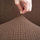 Чехлы на табурет круглые 2 шт Love You Corn Fleece коричневый, на резинке (86182) - изображение 3