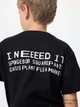 Подростковая футболка оверсайз для мальчика UNIQLO 783929388 152 см Черная (1159829994) - изображение 2