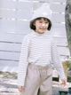 Детская теплая водолазка-гольф в полоску для девочки UNIQLO 270507880 104 см Бежевая (1159830120) - изображение 4