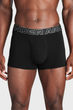 Труси боксери (3 шт) Under Armour Underwear Boxers UA PERFORMANCE COTTON - SOLID 3 3 S Чорний 1383891-001 - изображение 2