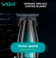 Аккумуляторный триммер для стрижки бороды и усов с USB и LED-дисплеем VGR V-992 Pro Черный + Масло - изображение 7