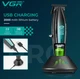 Аккумуляторный триммер для стрижки бороды и усов с USB и LED-дисплеем VGR V-992 Pro Черный + Масло - изображение 9