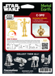 Металлический 3D конструктор "Дроид Star Wars Gold C-3PO", Metal Earth, MMS270 - изображение 8