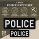 Набор шевронов 2 шт на липучке Police Полиция 9х25 см и 4,5х12,5 см, вышитый патч нашивка - изображение 6