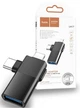 Переходник HOCO UA17 2 в 1 Lightning /TYPE-C ->OTG (USB 2.0) адаптер для подключения флешки к телефону Черный - изображение 2
