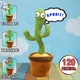 Танцующий кактус, игрушка TikTok, 120 песен, подсветка, зеленый - изображение 4