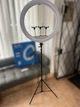 Кольцевая LED лампа 45 см на штативе (2,1м) сенсорная, 3 режима света + 3 держателя для телефона, лампа блогера, Лед лампа - изображение 3