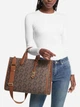 Сумка шоппер женская из искусственной кожи Michael Kors 839876474 Коричневая (1159828160) - изображение 3
