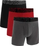 Трусы (боксерки) Under Armour PERFORMANCE COTTON 6IN 3-PACK BOXERJOCK серые, черные, красные (3 пары) M 1383889-025 - изображение 1
