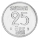 Монета Швеция 25 эре 1958 Серебро F-VF (Ag 400, 2,32 грамма) - изображение 1