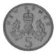 Монета Великобритания 5 пенсов 1968 F-VF - изображение 2