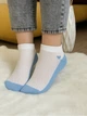 Набор женских носков коротких хлопковых Лео Blue Heart 36-40 6 пар Белый/Голубой (ROZ6501062308) - изображение 2