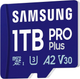 Карта памяти Samsung Pro Plus 2024 microSDXD 1TB Class 10 UHS-I U3 V30 A2 + SD адаптер (MB-MD1T0SA/EU) - изображение 2