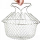 Magic Kitchen Chef Basket ART-A59/BN-6045 – складна решітка-друшляк 3в1 для варіння, смаження та проціджування продуктів - изображение 3