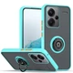 Чохол Fiji Colorframe для Xiaomi Redmi Note 13 Pro Plus 5G матовий бампер з кільцем підставкою Turquoise - зображення 1