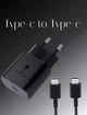 Швидка зарядка 25W для Samsung Galaxy Super Fast Charging PD type-C Power Adapter EP-TA800-25, з кабелем 1метр, зарядний пристрій чорний - изображение 2