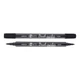 Маркер акварельный SANTI Brush Marker SWB-32 черный двусторонний 391088 - изображение 1