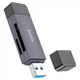 Кардридер Hoco USB3.0/ Type-C TF/SD 5Gbps 2TB Card Reader Spirit 2-in-1 (Hoco_HB45TC/USB3.0) - зображення 5