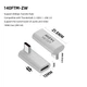 Переходник адаптер 90° USB Type-C M/F (USB4.0/40Gbps/140W/8K) Metal White S4 (48814) - изображение 3