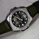 Спортивные Мужские наручные часы Casio MWQ-100-3A Серебристые\Зеленый экран\Зеленый ремешок - изображение 3