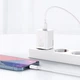 Зарядка для айфона Baseus блок зарядки 20 Ватт и зарядный кабель Lightning 1м - изображение 2