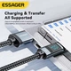 Кабель Essager USB to Type-C (v2), 100W 7A, 2м, з дисплеєм, AI чіп, 480 Мбіт/с, передача даних / зарядка, підвищеної міцності, Сірий - зображення 5