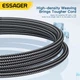 Кабель Essager USB to Type-C, 120W 6A, 2м, 480 Мбіт/с, передача даних / зарядка, підвищеної міцності, чорний - зображення 5