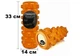 Массажный ролик EasyFit Grid Roller PRO из пены EVA с массажной 3D поверхностью 33 см Оранжевый (33-102-EF-2015-OR) - изображение 1