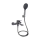 Смеситель для ванны Qtap Vlasta New (c душевым гарнитуром) QTVLA259GMB45643 Gunmetal Black PVD - изображение 1
