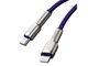 Кабель BASEUS Cafule Metal Type-C to Lightning PD 20W 2m Purple (CATLJK-B05) - изображение 3